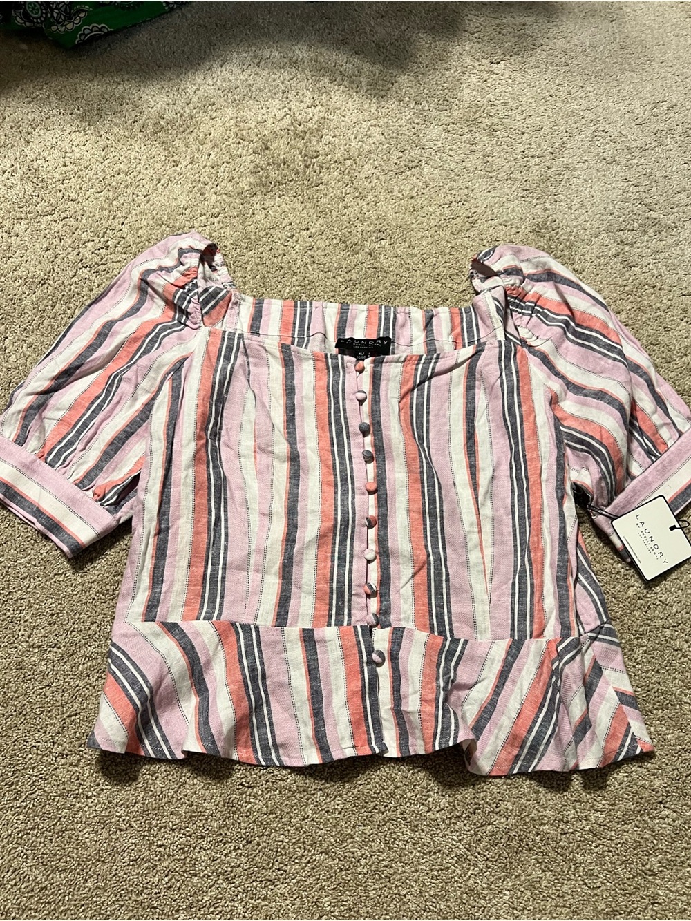 Cute Stripey Linen shirt! NWT